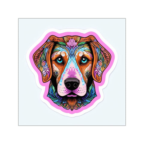 Pink Labrador Vinyl Stickers
