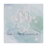 Home Is Where The Pawprints Are Canvas - Pet Lover Wall Art