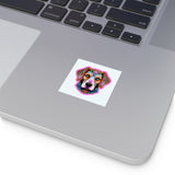 Pink Labrador Vinyl Stickers
