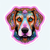 Pink Labrador Vinyl Stickers